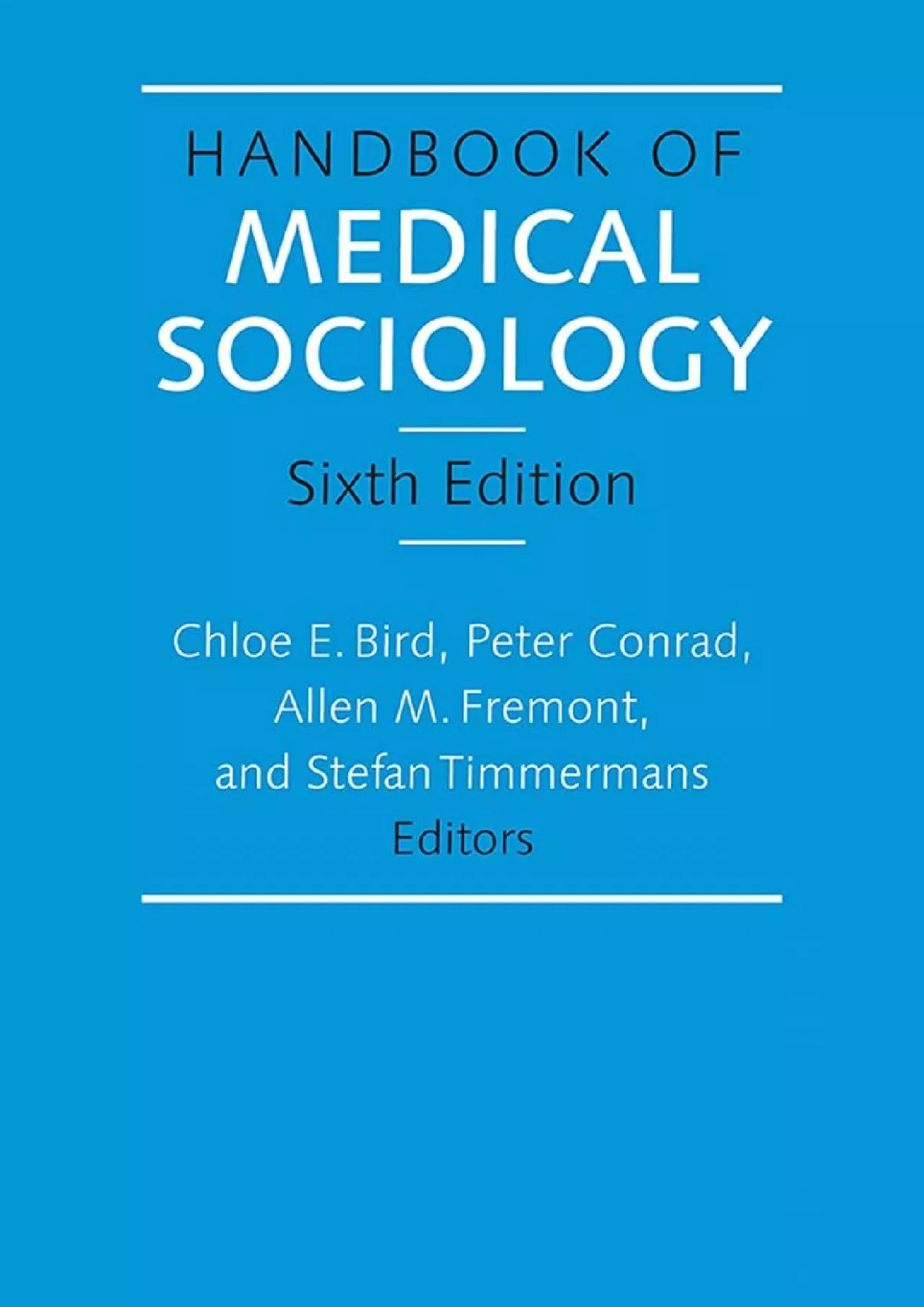 PDF-(EBOOK)-Handbook of Medical Sociology, Sixth Edition