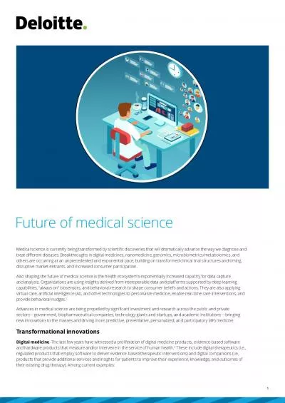 Medical science is currently being transformed by scientix00660069c