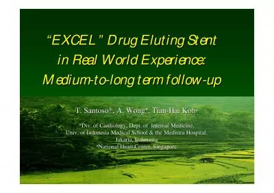 EXCELDrug Eluting Drug Eluting StentStentin Real World ExperienceM