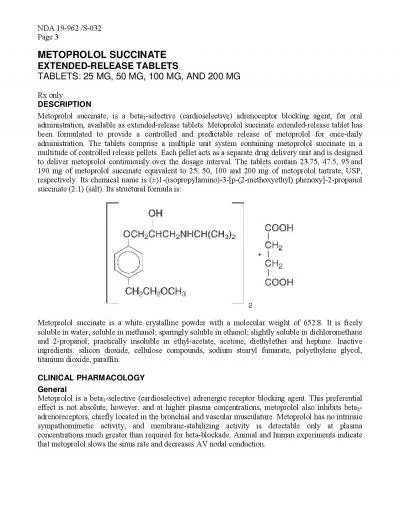 Page 4 Clinical pharmacology studies have confirmed the betablocking