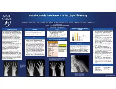 Melorheostosis Involvement in the Upper Extremity