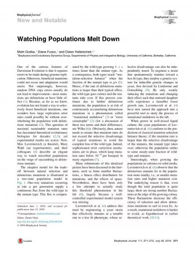 NewandNotableWatchingPopulationsMeltDown