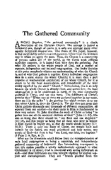 The Gathered Community AMONG Baptists, 