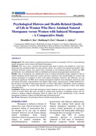 International Journal of Health Sciences  Research wwwijhsrorg