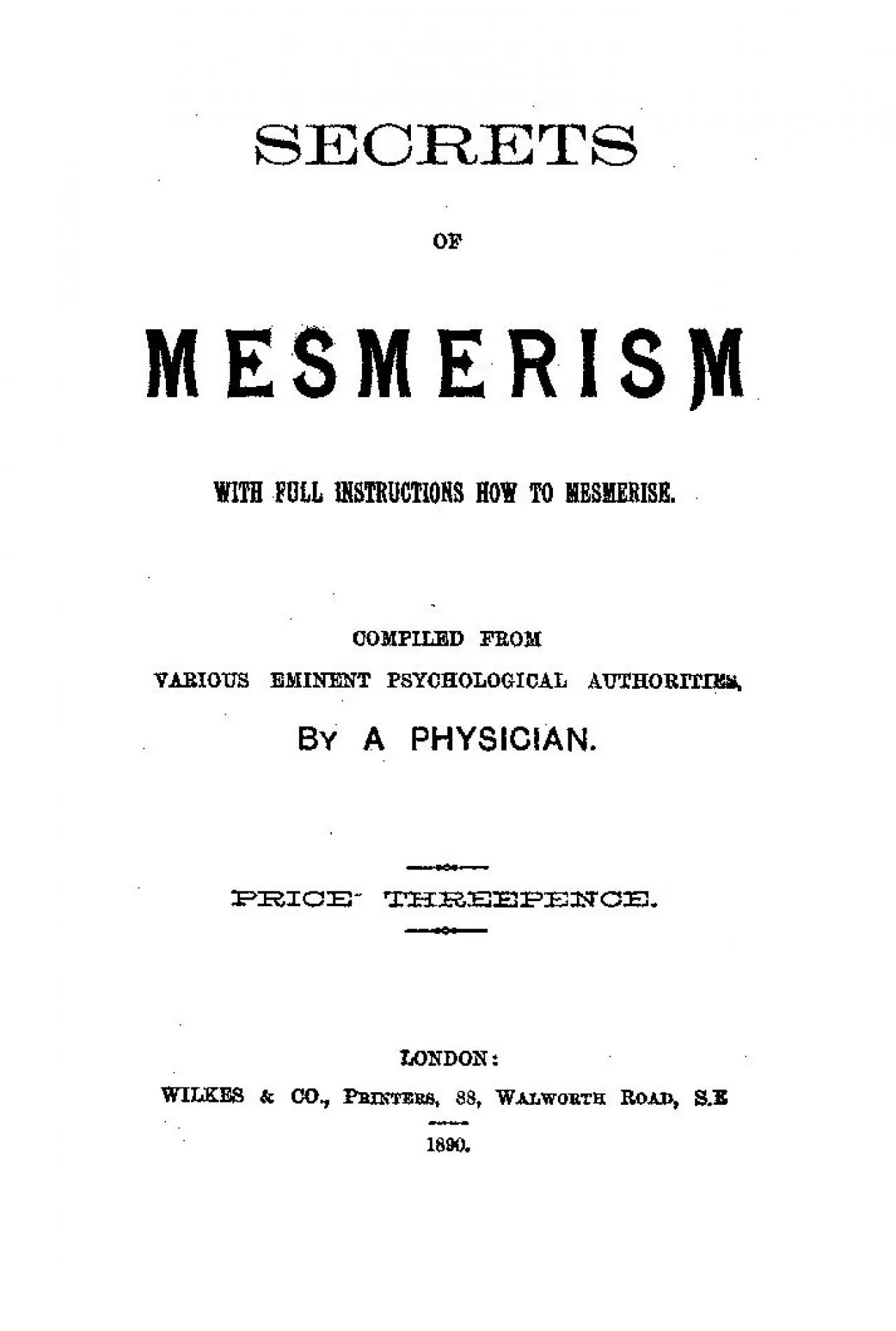 PDF-SECRETSOFMESMERISMWITH FULL INSTRUCTIOS HOW TO MESIERISECOMPILED FROM