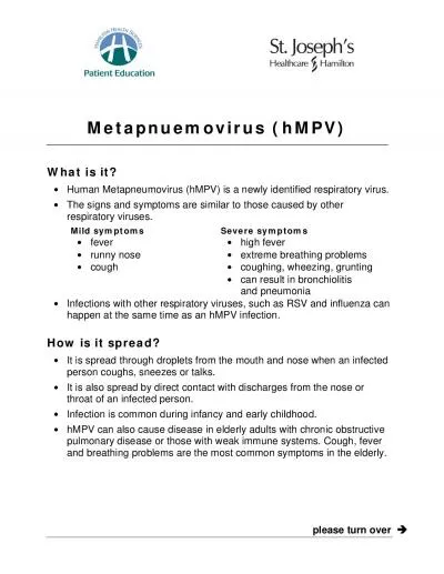 Metapnuemovirus hMPV