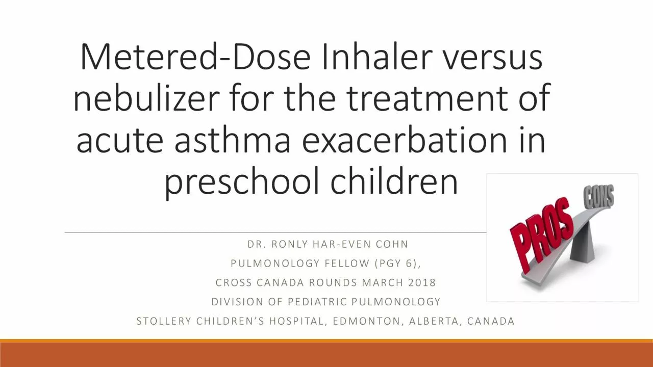 PDF-Dose Inhaler versus