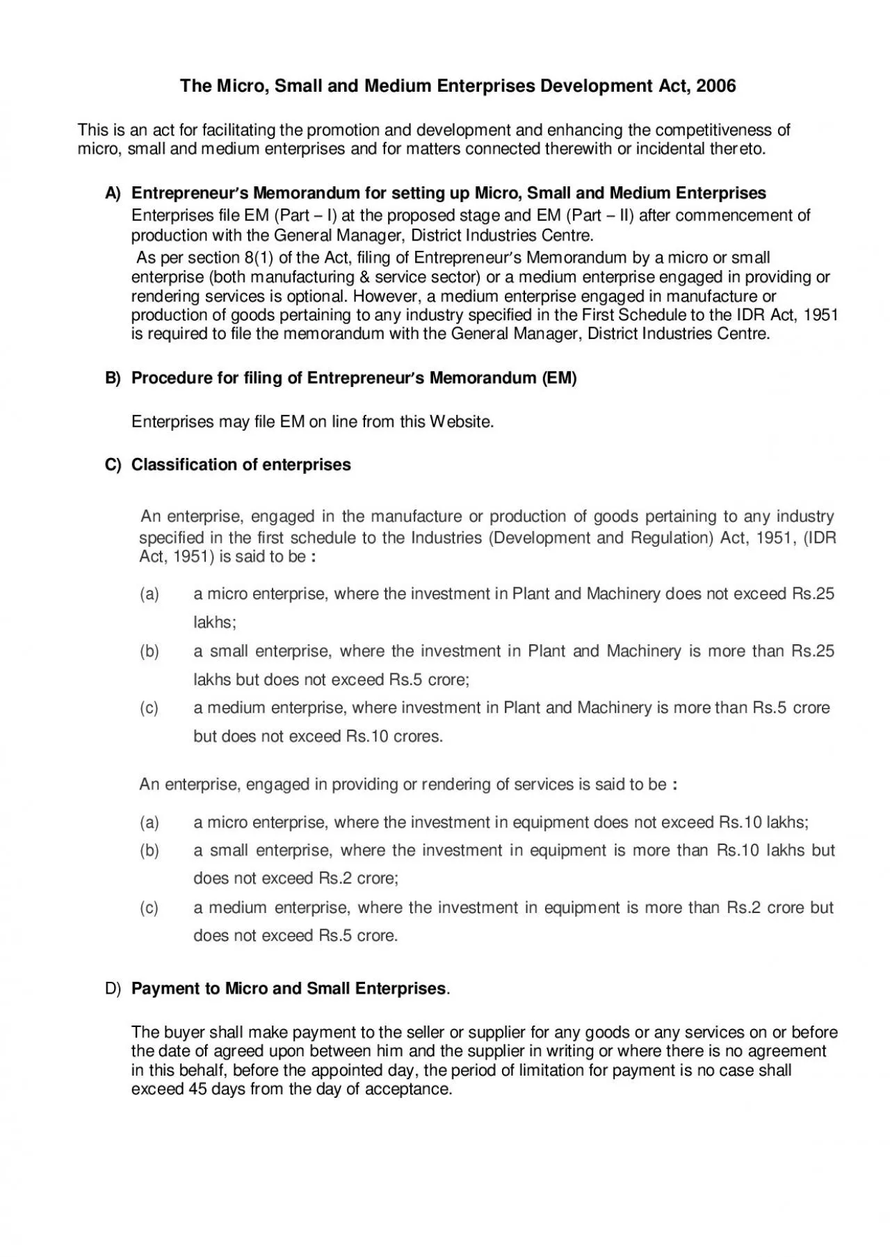 PDF-The Micro Small and Medium Enterprises Development Act 2006