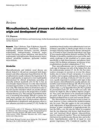 TypeIdiabetesTypeIIdiabeteshyperfiltrationmicroalbuminuriaprotein