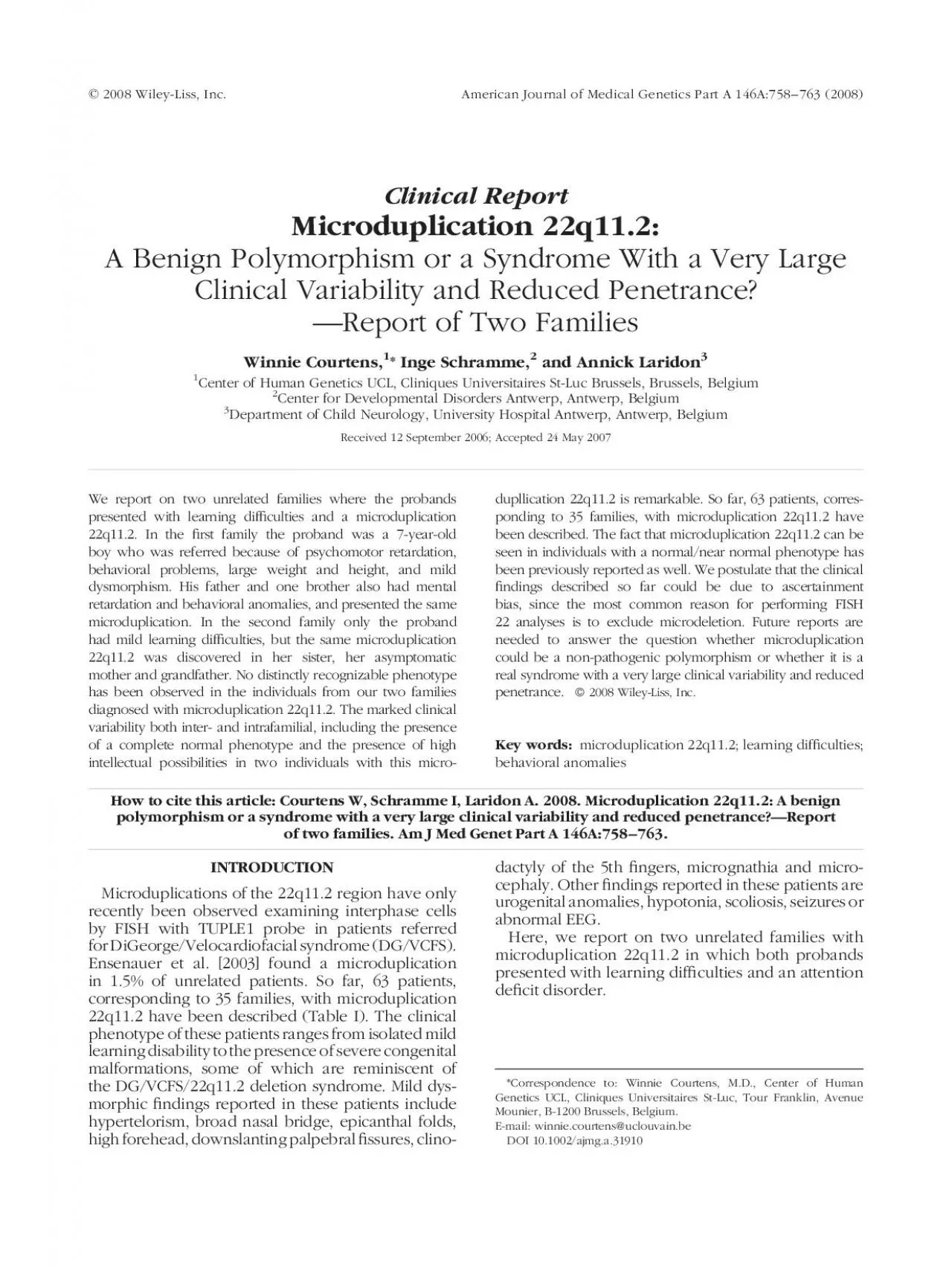 PDF-2008WileyLissIncAmericanJournalofMedicalGeneticsPartA146A7587632