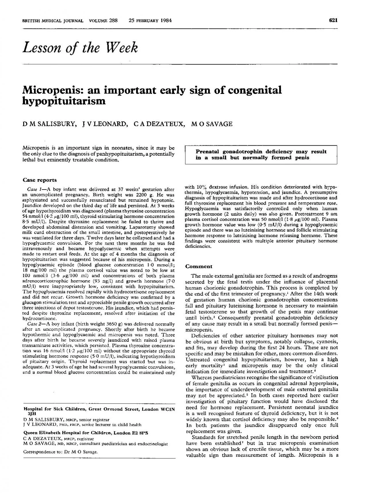 PDF-BRITISHMEDICALJOURNALVOLUME28825FEBRUARY1984LessonoftheWeekMicropenis