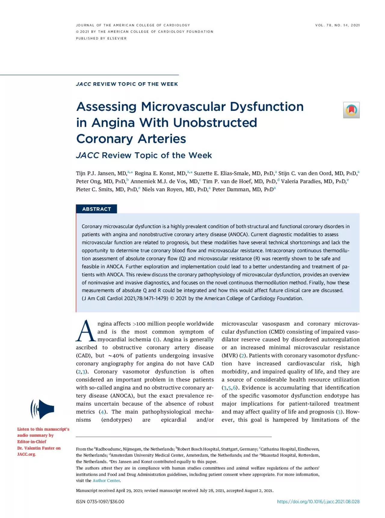 PDF-REVIEWTOPICOFTHEWEEKAssessingMicrovascularDysfunctioninAnginaWithUnobs