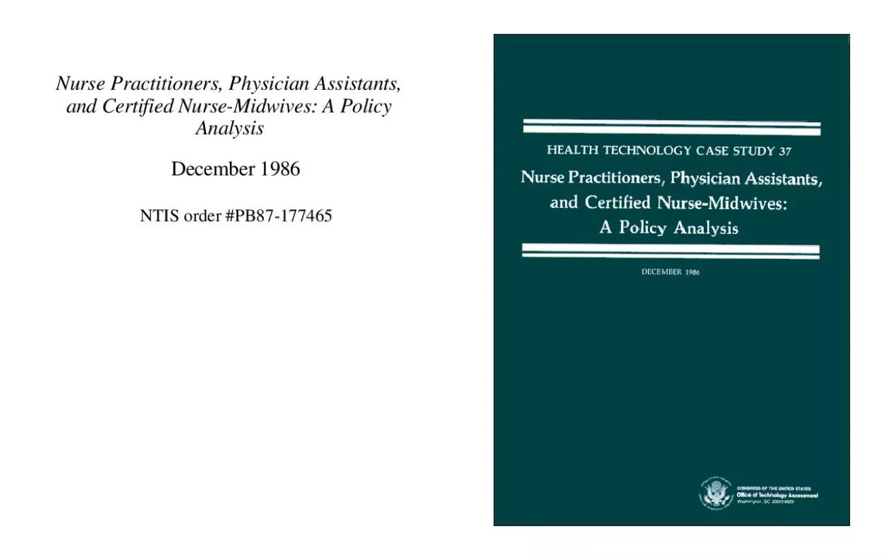 PDF-Nurse Practitioners Physician Assistantsand Certified NurseMidwives