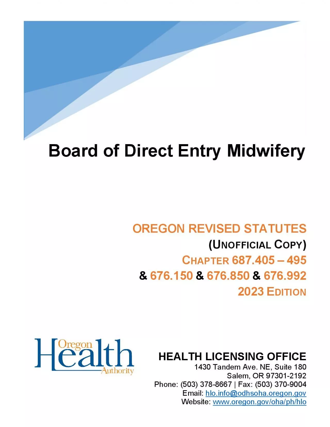 oard of Direct Entry Midwifery