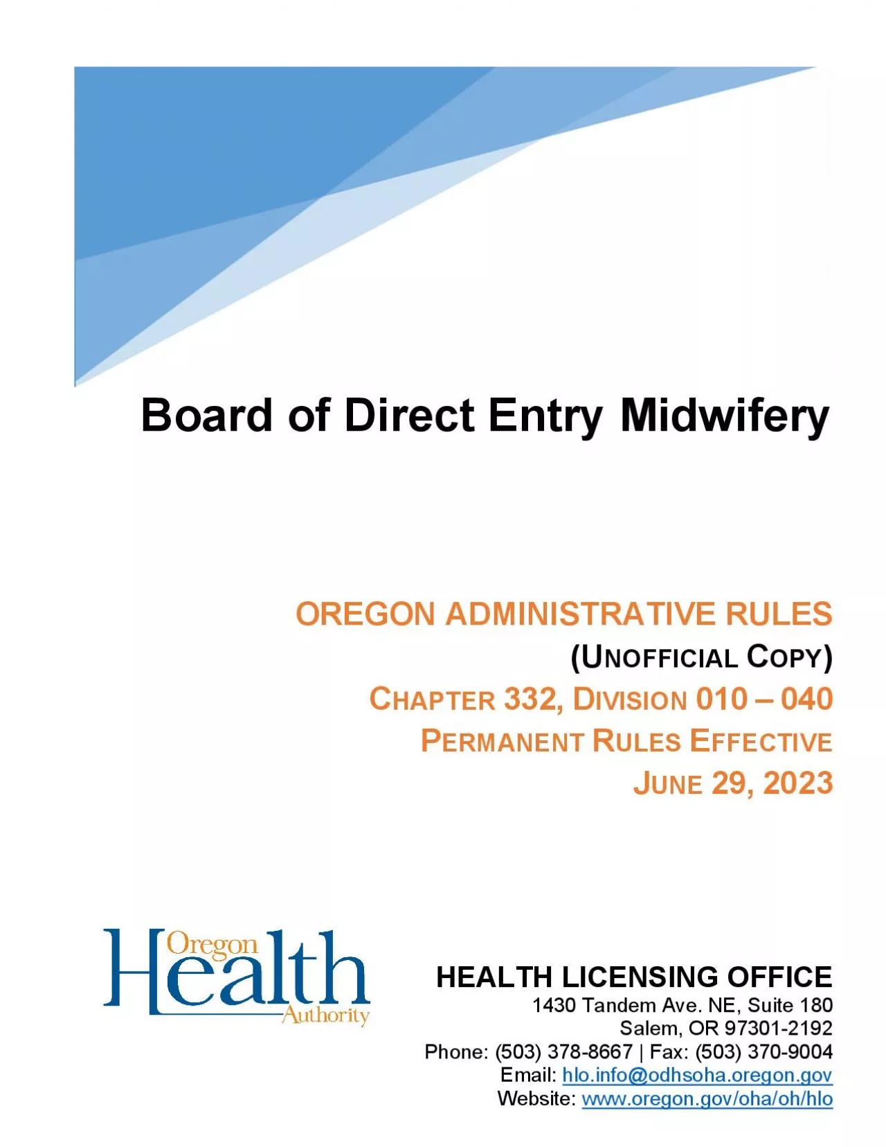 PDF-Board of Direct Entry Midwifery