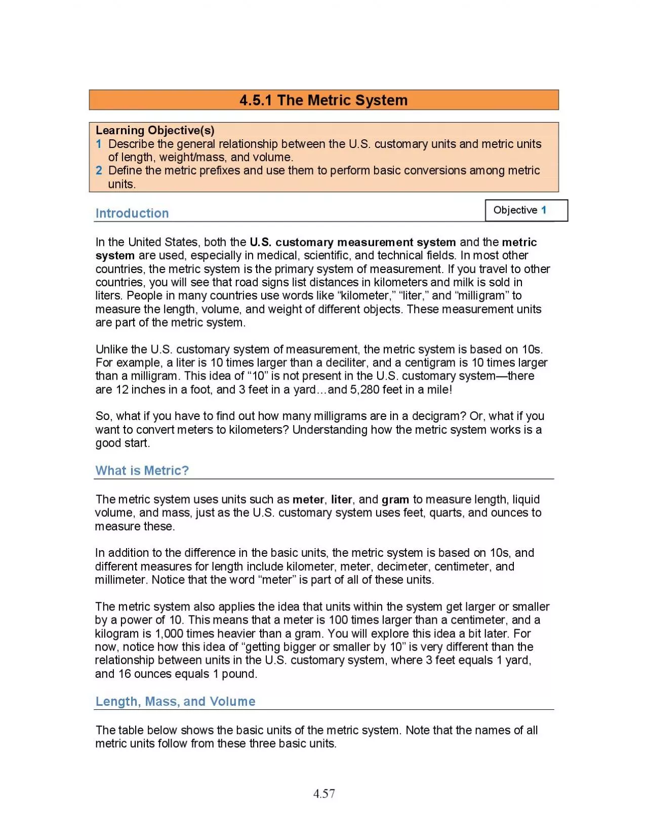 PDF-451The Metric System