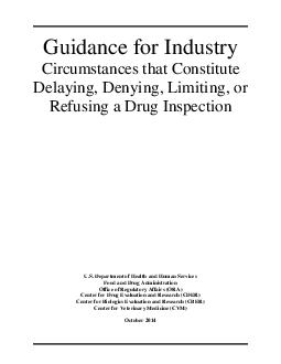 Guidance for Industry Circumstances that Constitute Delaying Denying Limiting or Refusing