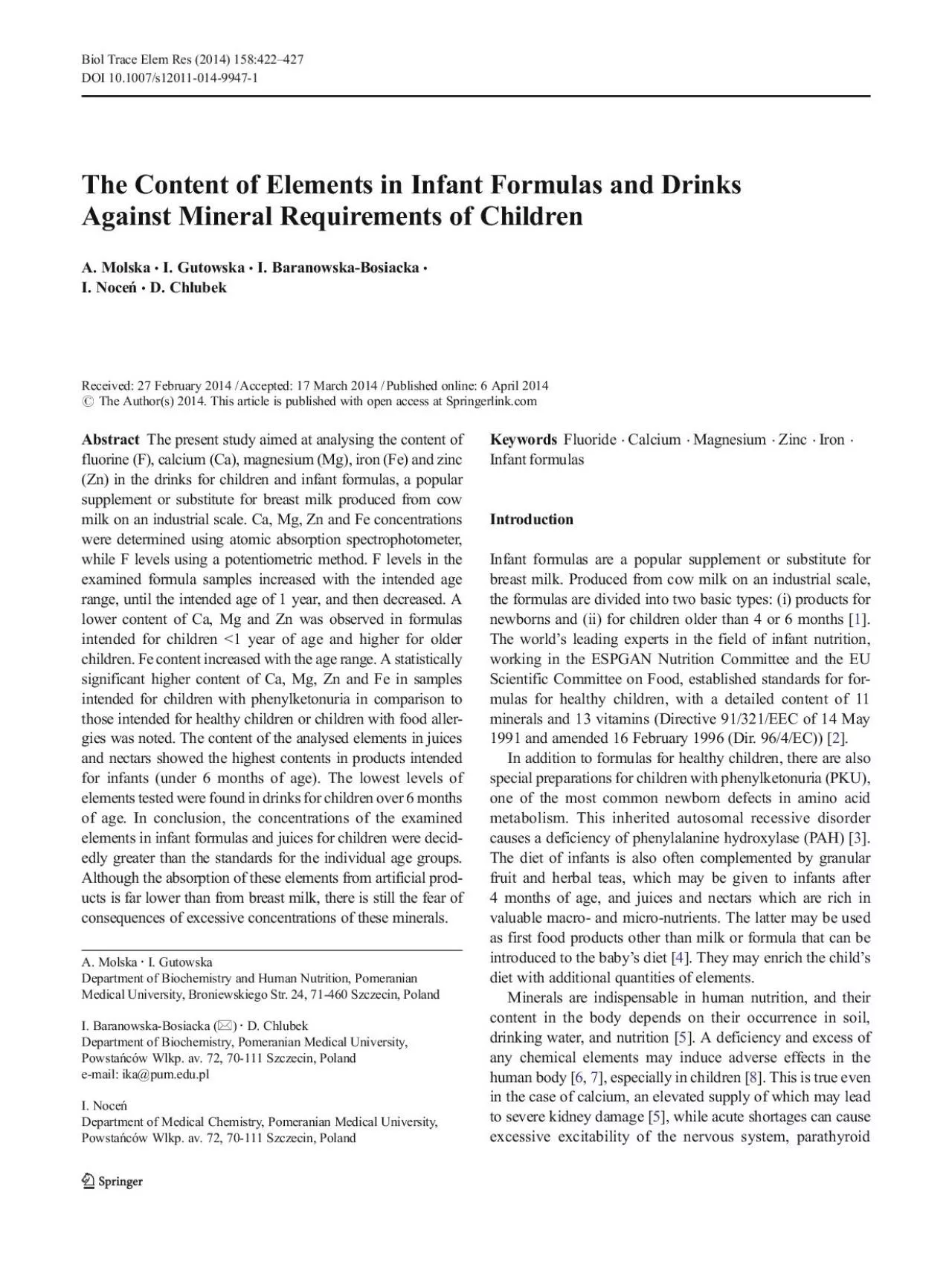 PDF-TheContentofElementsinInfantFormulasandDrinksAgainstMineralRequirement