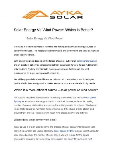 Solar Energy Vs Wind Power: Which is Better?