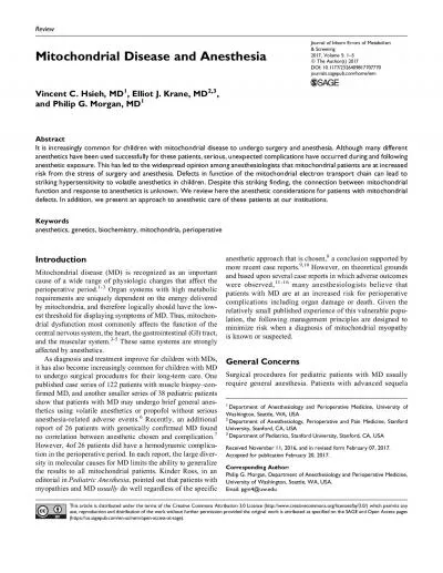 ReviewMitochondrialDiseaseandAnesthesiaVincentCHsiehMD1ElliotJKran