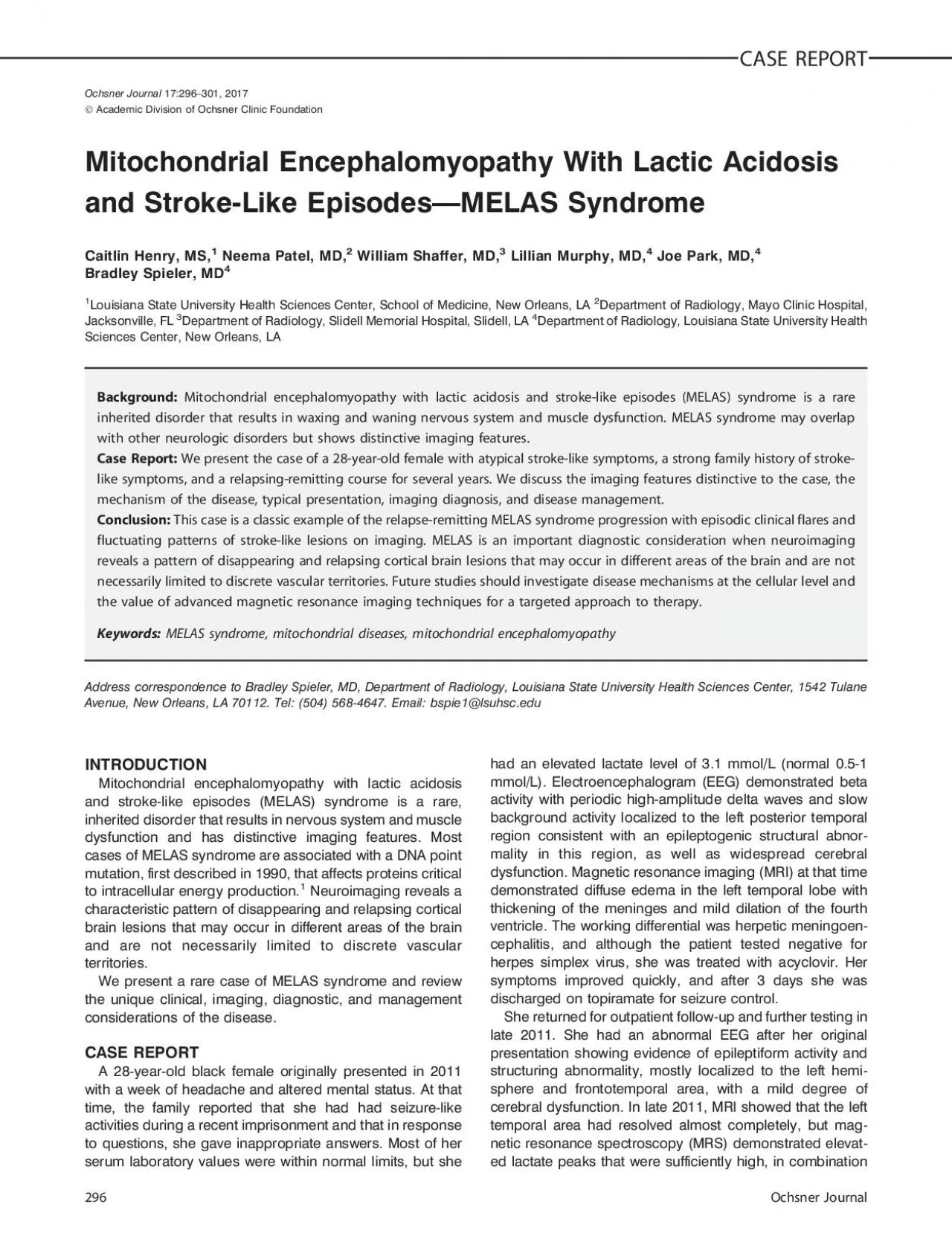 PDF-MitochondrialEncephalomyopathyWithLacticAcidosisandStrokeLikeEpisodes