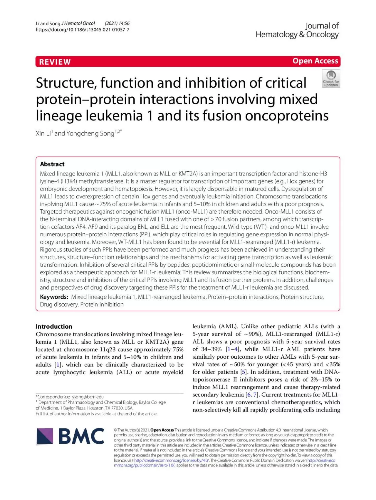 PDF-Page 2 of 33Liand Song J Hematol Oncol 2021 1456