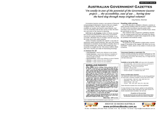 New South Wales Government Gazettes