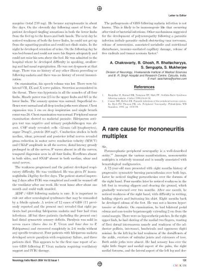 Neurology India March 2004 Vol 52 Issue 1