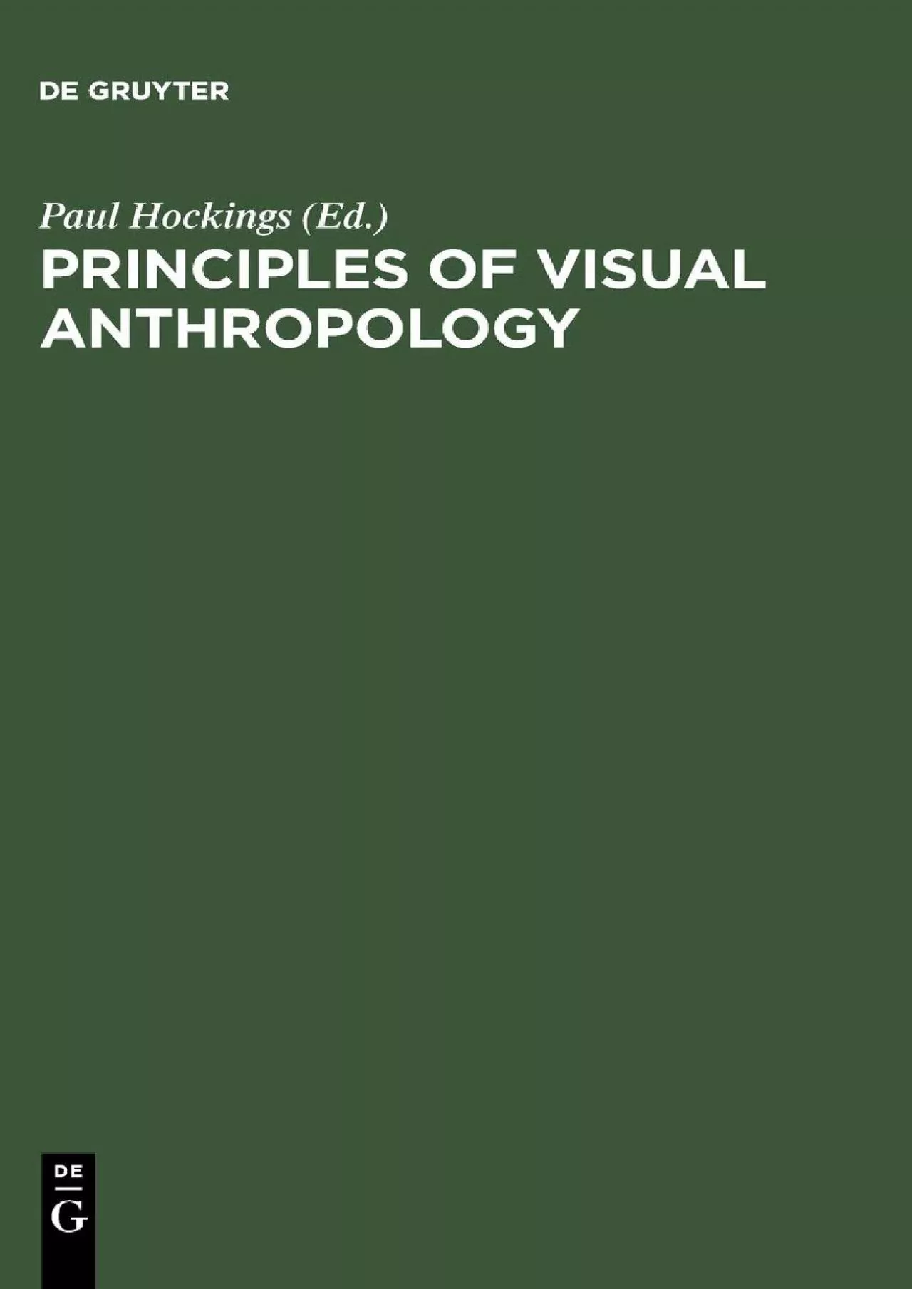 PDF-(DOWNLOAD)-Principles of Visual Anthropology