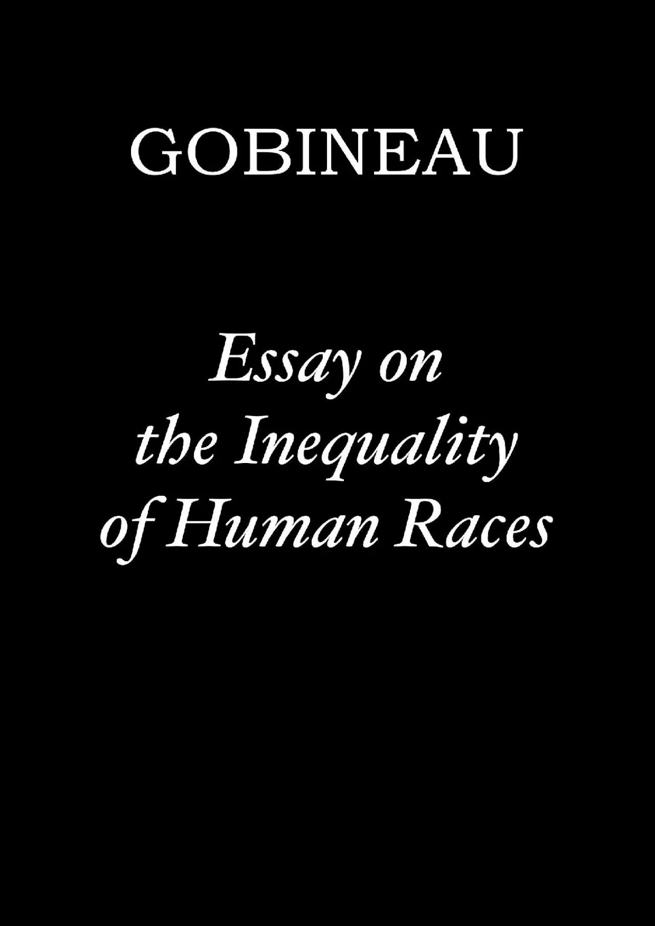 PDF-(EBOOK)-Essay on the Inequality of Human Races