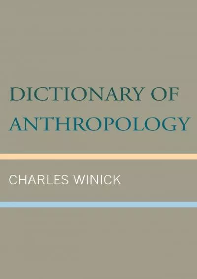 (READ)-Dictionary of Anthropology