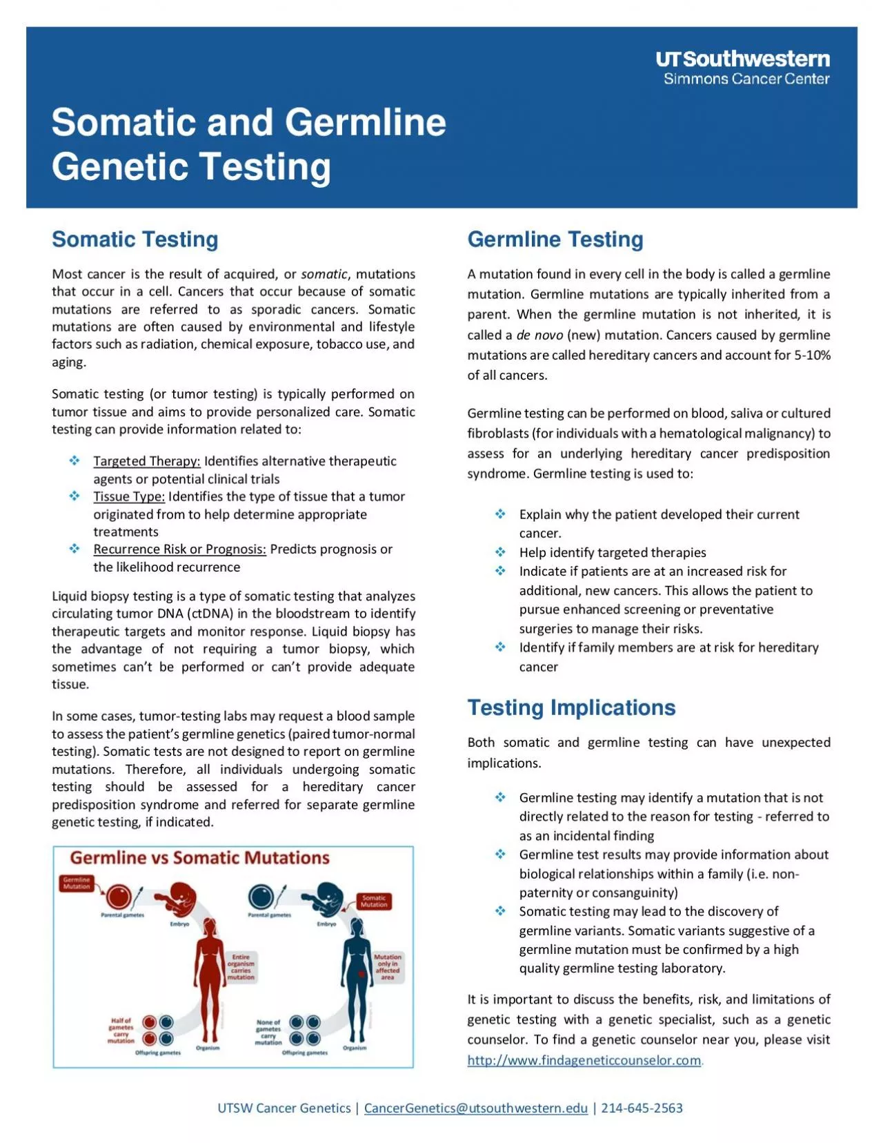 PDF-UTSW Cancer Genetics