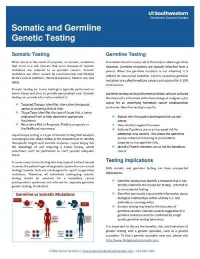 UTSW Cancer Genetics