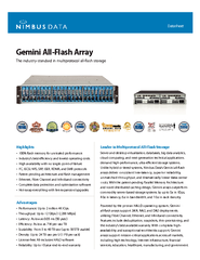 Gemini All-Flash ArrayThe industry-standard in multiprotocol all-ash