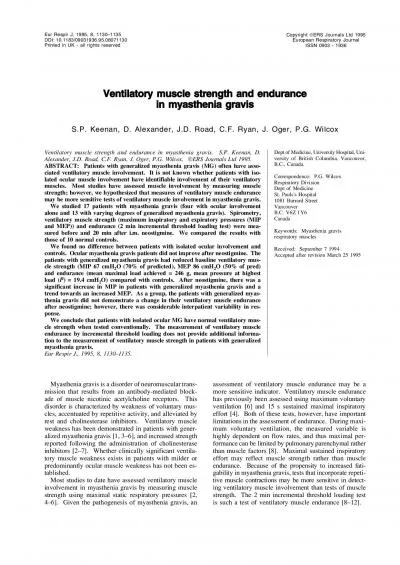 Copyright ERS Journals Ltd 1995European Respiratory JournalISSN 0903