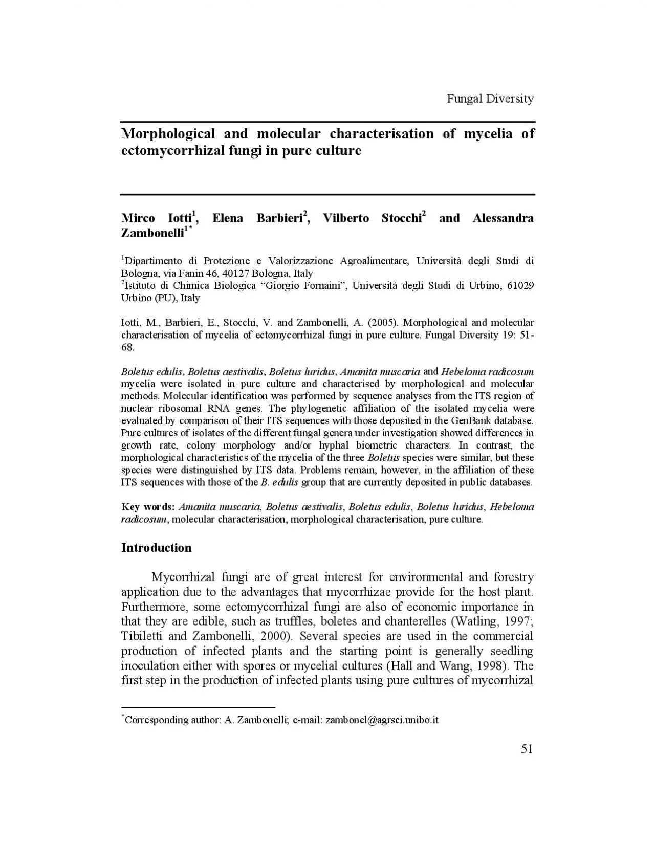 PDF-acterisation of mycelia of