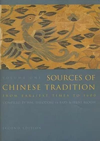 (DOWNLOAD)-Sources of Chinese Tradition, Vol. 1