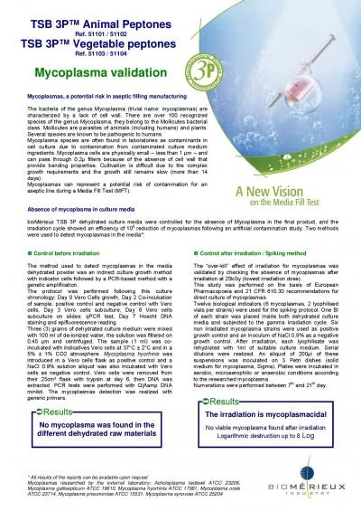 Ref 51101  51102 Mycoplasmas a potential risk in aseptic filling ma