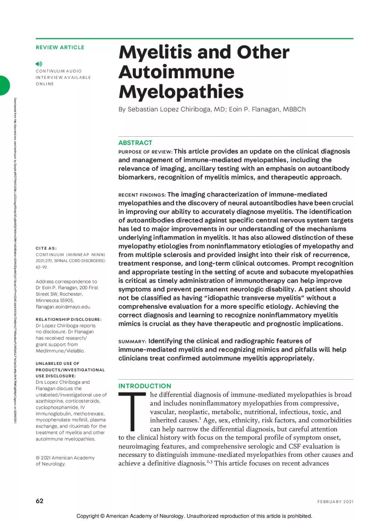 PDF-MyelitisandOtherMyelopathiesBySebastianLopezChiribogaMDEoinPFlanaga