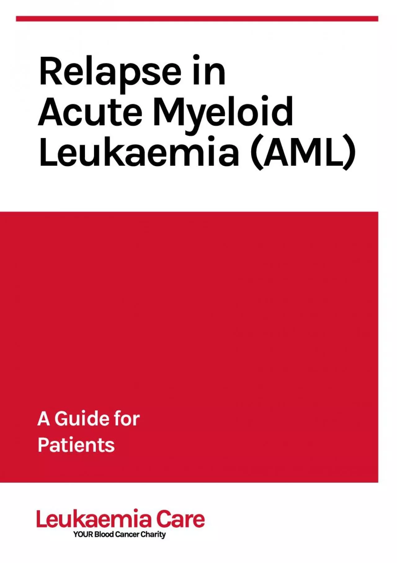 PDF-Relapse in Acute Myeloid