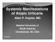 Systemic Manifestations of Atopic Urticaria