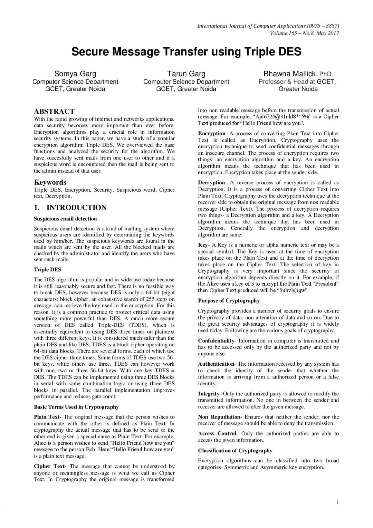 PDF-International Journal of Computer Applications 0975