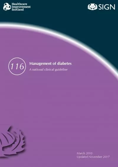 Management of diabetesA national clinical guidelineMarch 2010 Updated