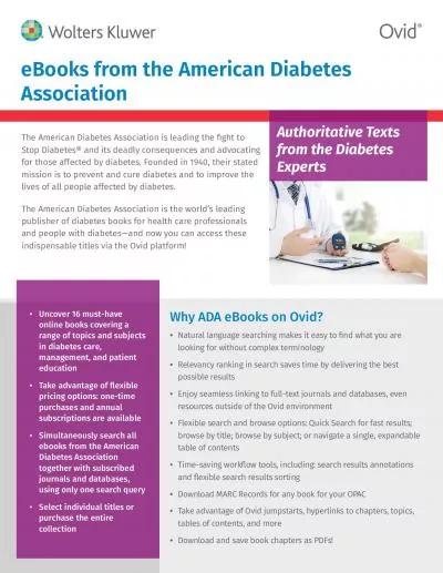 eBooks from the American Diabetes AssociationavailabletitlesREQUESTYO