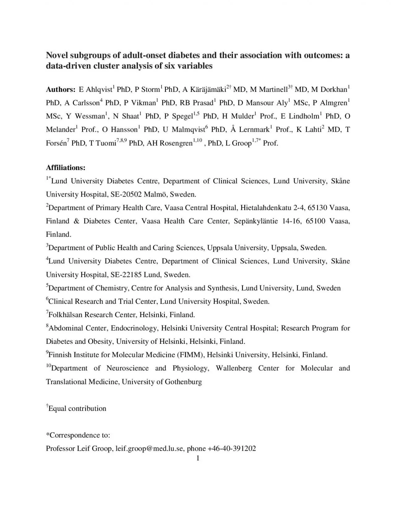 PDF-x0000x00001 xMCIxD 0 xMCIxD 0 Novel subgroups of