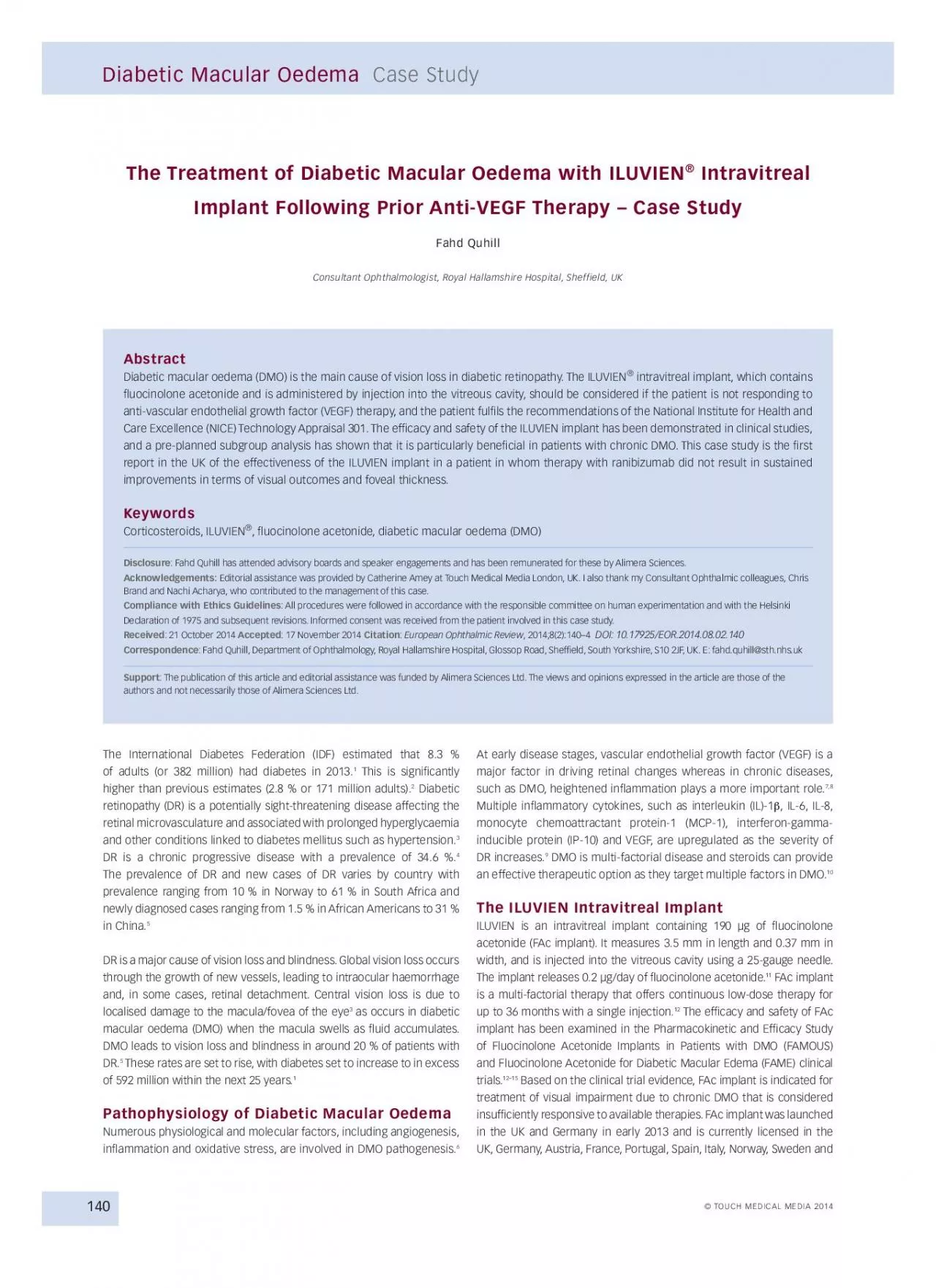 PDF-The Treatment of Diabetic Macular Oedema with ILUVIEN Intravitreal Imp