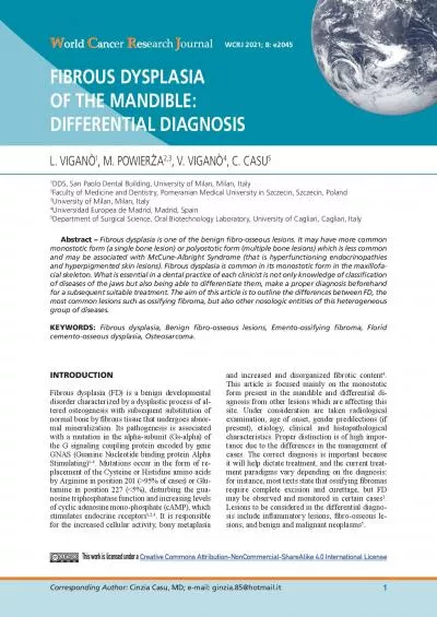 FIBROUS DYSPLASIA OF THE MANDIBLE DIFFERENTIAL DIAGNOSISFibrous dyspl