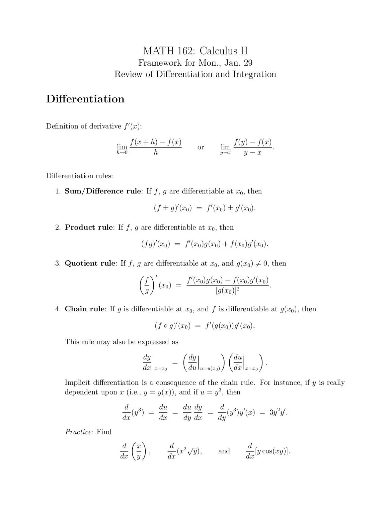 PDF-MATH162FrameworkforMonJan29ReviewofDi11erentiationandIntegratio