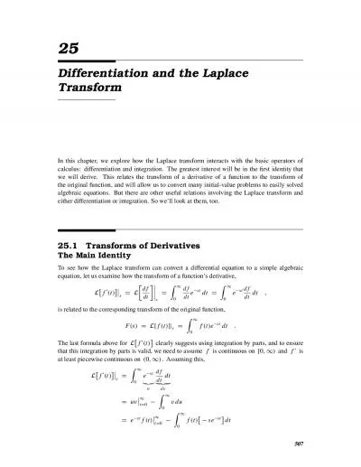 DifferentiationandtheLaplaceTransform