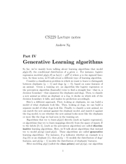 CS229LecturenotesAndrewNgPartIVGenerativeLearningalgorithmsSofar,we've